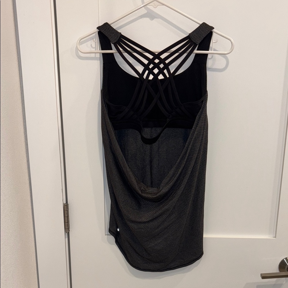 Lululemon Athletica Black Backless Tank Top